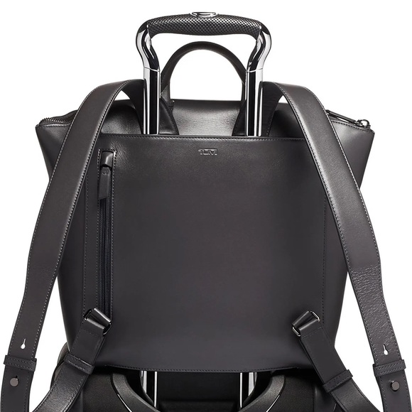 TUMI Genna Leather Backpack - Pepper - Picture 6 of 10